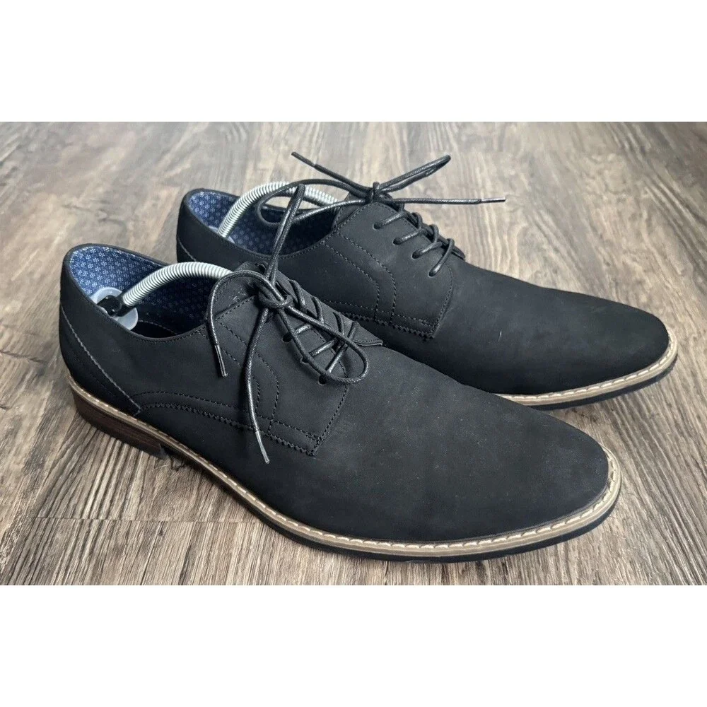 Perry Ellis Portfolio Jackson2 Dress Shoes Men’sSz 14 Color Black PEA19F0435A-1